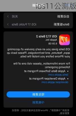 ios11公测版