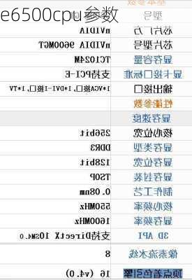 e6500cpu参数