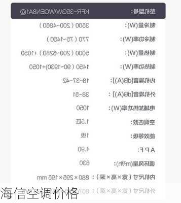 海信空调价格-第1张图片-模头数码科技网