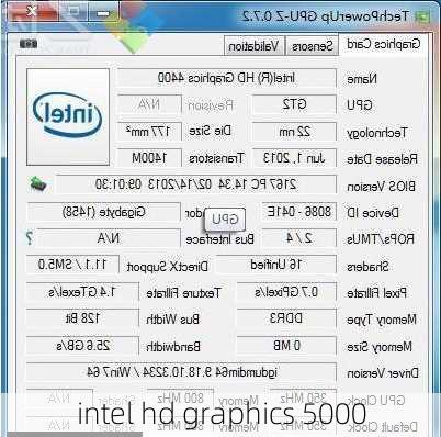 intel hd graphics 5000-第1张图片-模头数码科技网