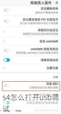s4怎么打开usb调试-第1张图片-模头数码科技网