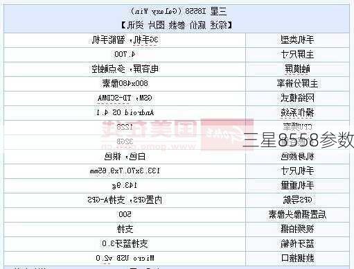 三星8558参数