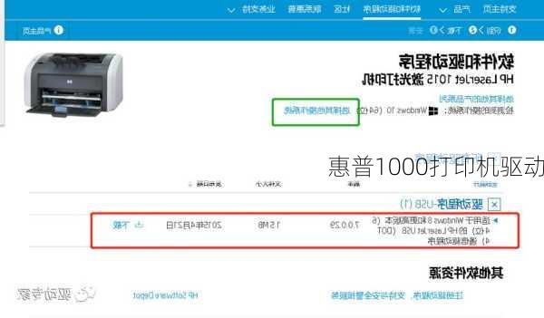 惠普1000打印机驱动