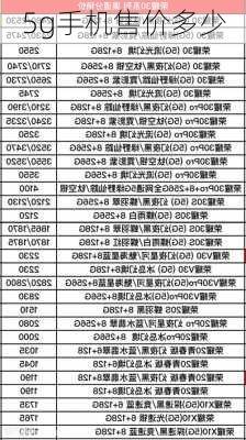 5g手机售价多少-第2张图片-模头数码科技网