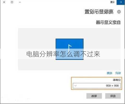 电脑分辨率怎么调不过来-第1张图片-模头数码科技网