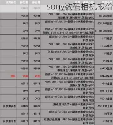 sony数码相机报价-第1张图片-模头数码科技网