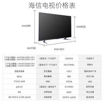 海信电视价格表-第3张图片-模头数码科技网