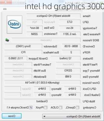 intel hd graphics 3000