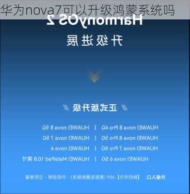 华为nova7可以升级鸿蒙系统吗-第2张图片-模头数码科技网