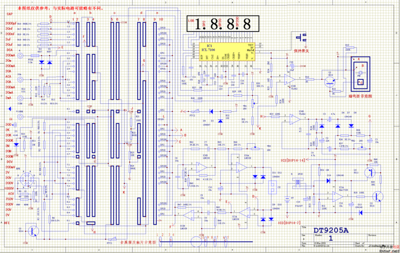 数字万用表电路图-第2张图片-模头数码科技网