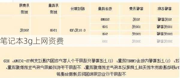 笔记本3g上网资费-第1张图片-模头数码科技网