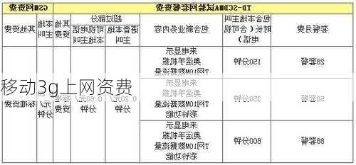 移动3g上网资费-第1张图片-模头数码科技网