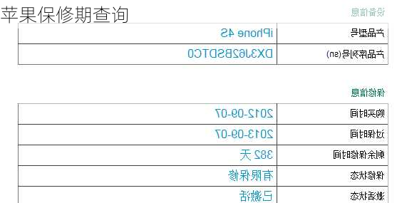 苹果保修期查询-第2张图片-模头数码科技网