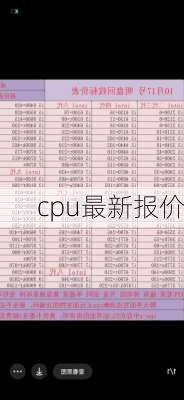 cpu最新报价-第2张图片-模头数码科技网