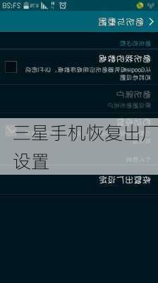 三星手机恢复出厂设置-第2张图片-模头数码科技网