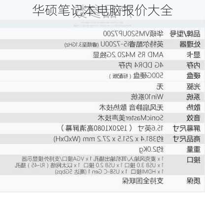 华硕笔记本电脑报价大全-第2张图片-模头数码科技网