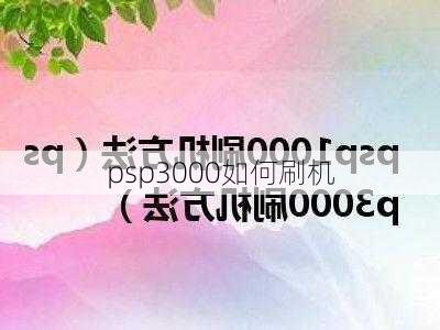 psp3000如何刷机-第1张图片-模头数码科技网