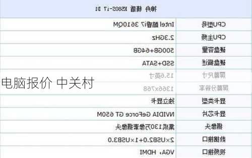 电脑报价 中关村-第2张图片-模头数码科技网