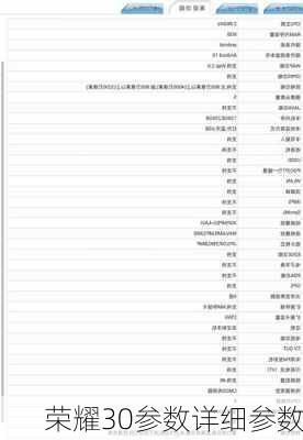 荣耀30参数详细参数-第3张图片-模头数码科技网