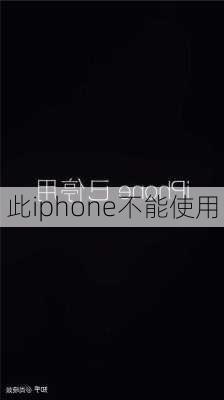 此iphone不能使用-第1张图片-模头数码科技网