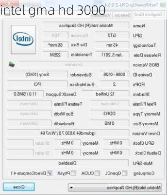 intel gma hd 3000-第1张图片-模头数码科技网