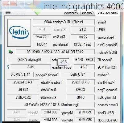 intel hd graphics 4000-第1张图片-模头数码科技网