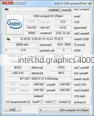 intel hd graphics 4000-第3张图片-模头数码科技网